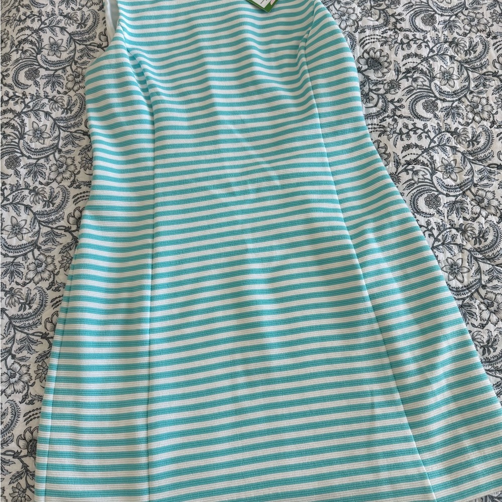 Lilly Pulitzer Shorely Blue Ottoman Stripe Dress